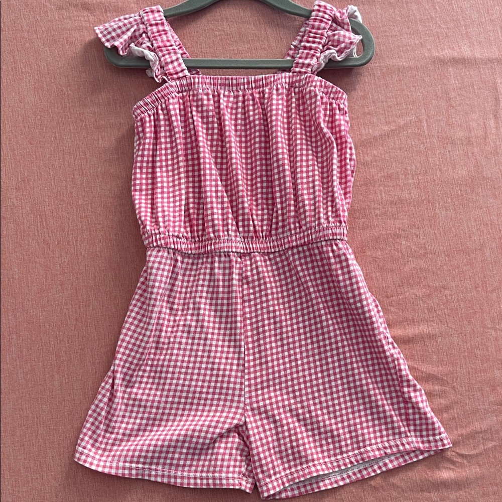 Old Navy Pink Gingham Kids Romper